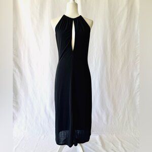 Bisou Bisou by Michele Bohbot – Black Halter Midi Dress.